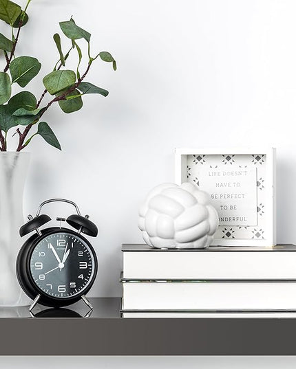 Knot Decor, Bookshelf Decor, Coffee Table Books Decor, Shelf Decor Accents, Modern Decor for Decorative Books, Minimalist Bookshelf Decor, Infinity Sculpture Sphere (4X3inc) - LeafyLoom