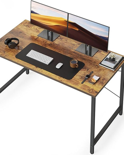 BANTI Computer Desk, 47 inch Home Office Desk, Modern Simple Style PC Table for Home, Office, Study, Writing, Vintage - LeafyLoom