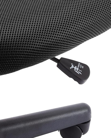 Amazon Basics Office Computer Task Desk Chair, Low-Back, Pneumatic Seat, Breathable Mesh, Adjustable, Swivel, BIFMA Certified, 21.25"D x 22.5"W x 38"H, 270 Pound Capacity, Black Nylon - LeafyLoom