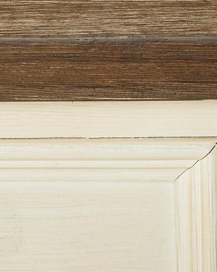 Signature Design by Ashley Bolanburg Farmhouse Lift Top Coffee Table with Drawers, Antique Cream & Brown - LeafyLoom