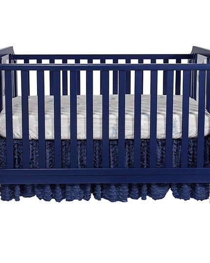 Suite Bebe Celeste 3 in 1 Convertible Island Crib Wood and Acrylic, Navy Blue - LeafyLoom