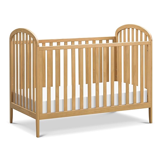 Davinci Beau 3-in-1 Convertible Crib in Honey, Greenguard Gold Certified - LeafyLoom