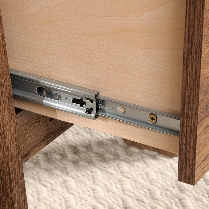 Sauder Trestle Executive Trestle Desk, Vintage Oak finish - LeafyLoom