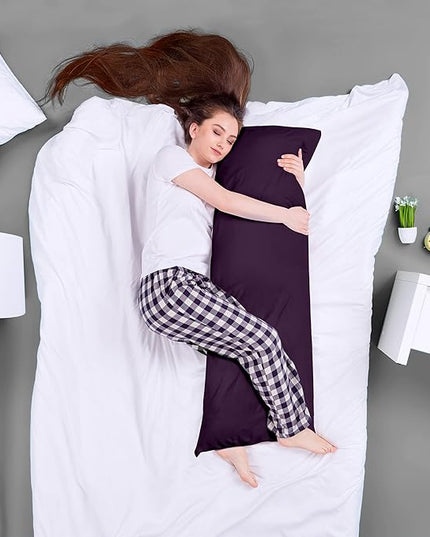 Utopia Bedding Full Body Pillow for Adults (Purple, 20 x 54 Inch), Long Pillow for Sleeping, Large Pillow Insert for Side Sleepers - LeafyLoom
