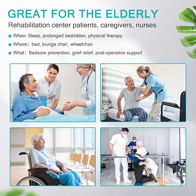3-in-1 Side Wedge Pillow,Wedge Pillow for Back Pain Relief,Foam Wedges for Positioning in Bed,Positioning Wedges for Bed Sores,Wedge Pillows for Seniors,Caregivers,Side Sleepers,After Surgery - LeafyLoom