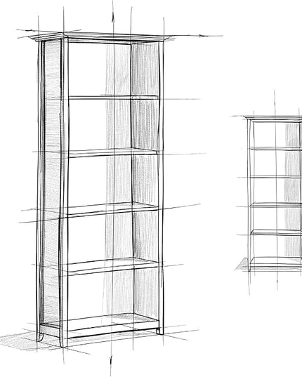 SIMPLIHOME Amherst SOLID WOOD 30 Inch Transitional 5 Shelf Bookcase in Hickory Brown, For the Living Room, Study Room and Office - LeafyLoom