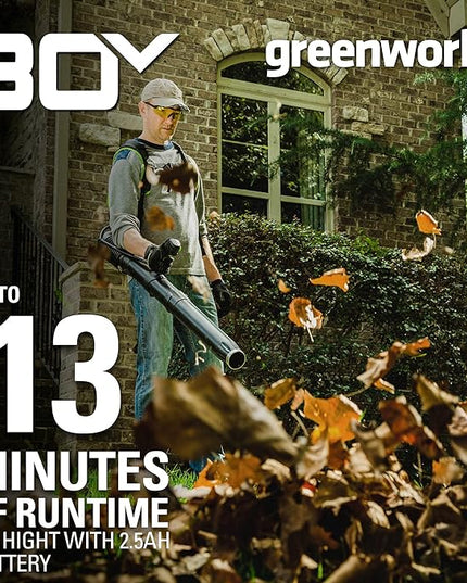 Greenworks 80V (180 MPH / 610 CFM / 75+ Compatible Tools) Cordless Brushless Backpack Blower, Tool Only - LeafyLoom