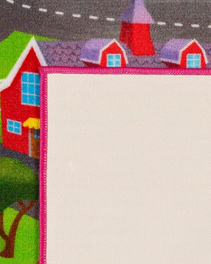Gertmenian Disney Minnie Mouse Happy Helpers Road Play Area Rug for Children | Kids Home Decor for Girls & Boys | 4x6 Large, Multi, 27058 - LeafyLoom