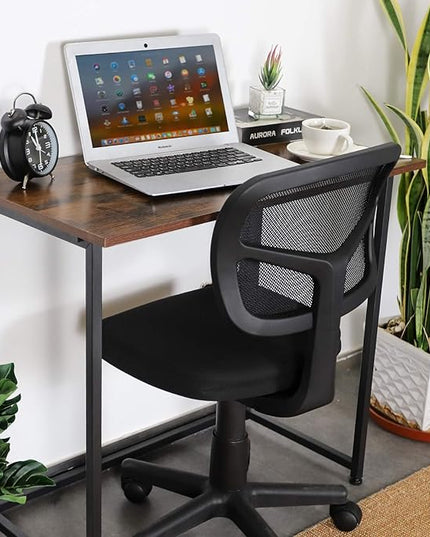 Leopard Outdoor Products Folding Computer Desk for Small Spaces, Space-Saving Home Office Desk, Foldable Computer Table, Laptop Table, Writing Desk, Compact Study Reading Table (Rustic Brown) - LeafyLoom