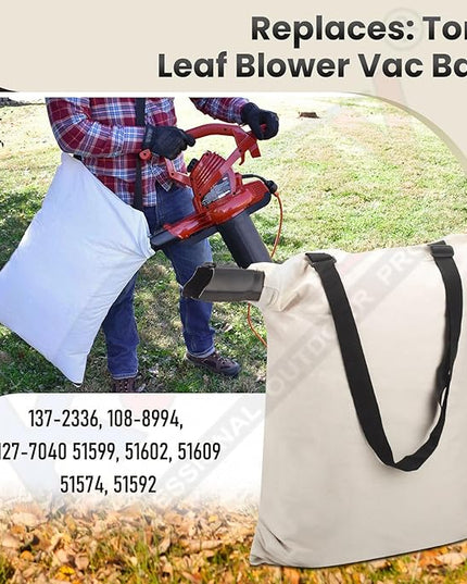 127-7040 Blower Debris Vacuum Bag Compatible With Toro 137-2336, 108-8994, Replaces 108-8994 Fits 51436 51563 51581 51594 51599 51609 51618 51619 51621 - LeafyLoom