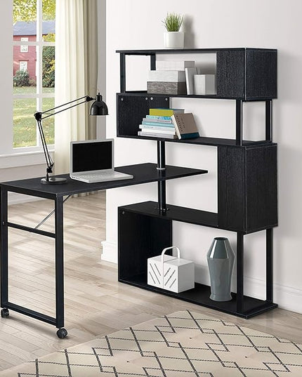 NicBex Kimberly-DW-00056-LWJ Home Office Desks, 47.2"x39.9"x60.2, Black - LeafyLoom