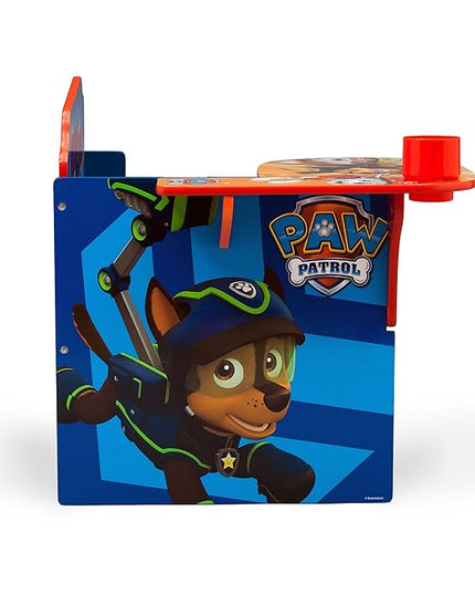 Delta Children Chair Desk with Storage Bin - Ideal for Arts & Crafts, Snack Time, Homeschooling, Homework, Reading & More, Nick Jr. PAW Patrol, with Cup Holders|Arm Rest, Engineered Wood - LeafyLoom
