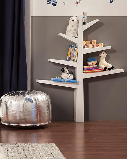 Babyletto Spruce Tree Bookcase in White - LeafyLoom