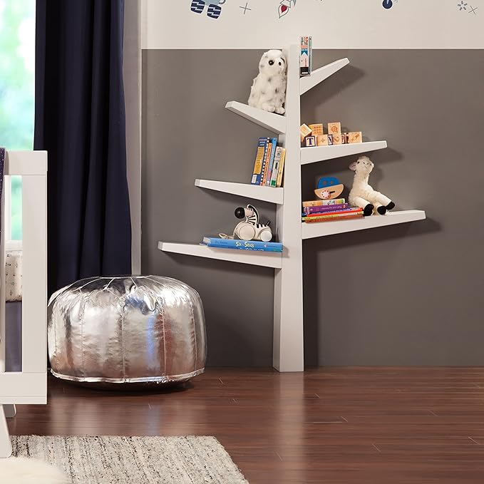 Babyletto Spruce Tree Bookcase in White - LeafyLoom