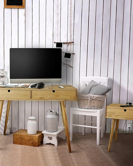 American Trails Freedom Made of Solid American Desk with USB Ports, Natural Oak (New) - LeafyLoom