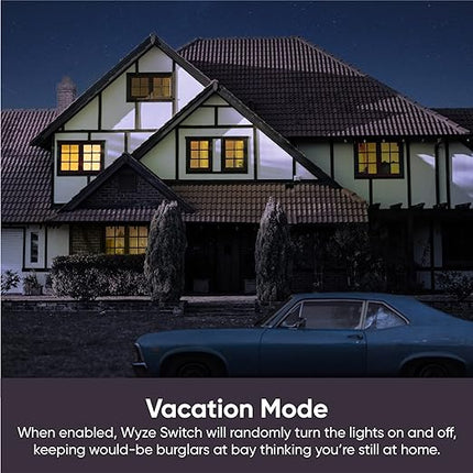 Wyze Switch, 2.4 GHz WiFi Smart Light Switch, Single-Pole, Needs Neutral Wire, White & Bulb Color, 1100 Lumen WiFi RGB and Tunable White A19 Smart Bulb, Works with Alexa and Google Assistant, Two-Pack WYZE
