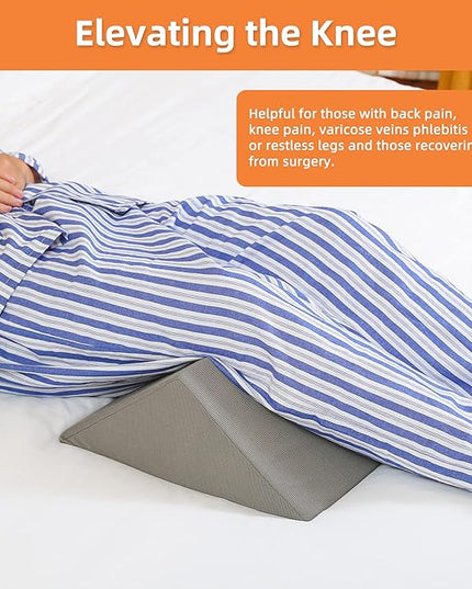 Bed Wedges & Body Positioners (3 in 1), 40 Degree Wedges for Bed Positioning,Positioning Pillows for Elderly, Wedge Pillow for Bed Sores, Side Sleeping, After Surgery, Knees Elevated,Back Pain - LeafyLoom
