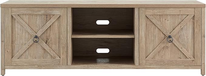Henn&Hart Granger TV Stand, 68" Wide, Brown - LeafyLoom