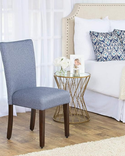 HomePop Parsons Classic Upholstered Accent Dining Chair, Single Pack, Blue - LeafyLoom