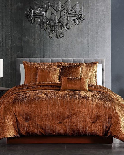 Riverbrook Home Turin Comforter Set, Queen, Spice, 7-Piece Set - LeafyLoom