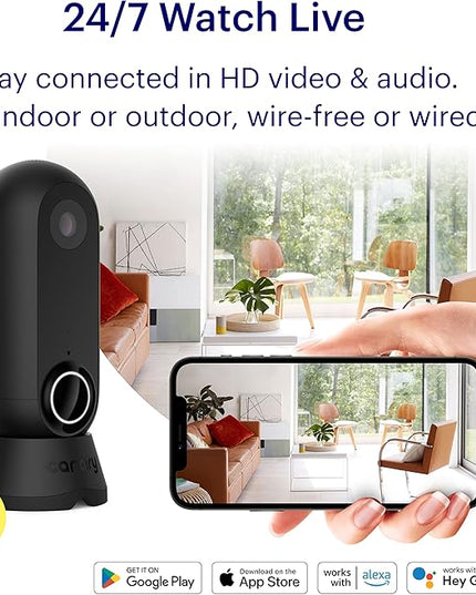 Canary Flex Outdoor Indoor Home Security Camera | Weatherproof, Wire-Free or Plugged in, 2-Way Talk, Person Detection, Motion Alert, Compatible with Alexa, Google Assistant, Baby Monitor, WiFi IP Canary