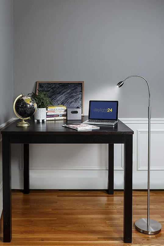 402071-04 FOCUS Adjustable Beam LED Floor Lamp,Metal, Black - LeafyLoom
