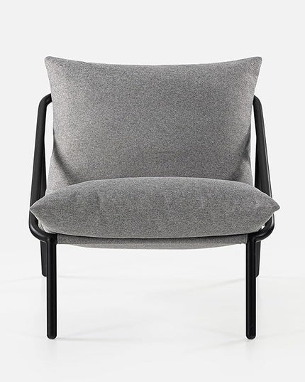 ZINUS Ada Sling Accent Chair, Metal Framed Armchair with Shredded Foam Cushioning, Light Grey - LeafyLoom
