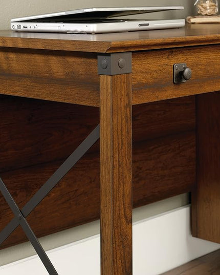 Sauder Carson Forge Desk, Washington Cherry finish - LeafyLoom
