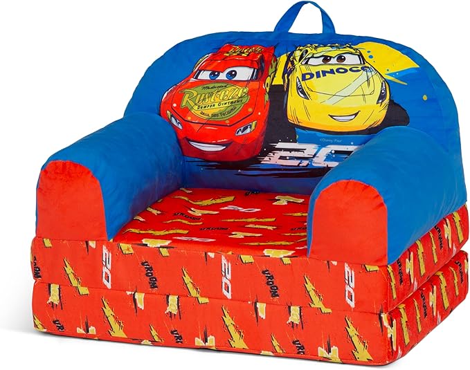 Delta Children Cozee Buddy Flip-Out Kids Chair, Cars - LeafyLoom