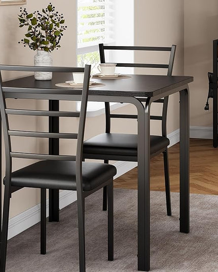 IDEALHOUSE Table for 2 Kitchen-and-Dining-Room-Sets, 29.1329.1329.93, Black - LeafyLoom