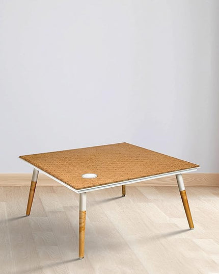NicBex Coffee Table Wooden Coffee Table with Storage Rectangle Center Tables with Strong Legs Dining Table for Living Room, Dining Room, Office, and Bedroom,31" W, Brown+White - LeafyLoom