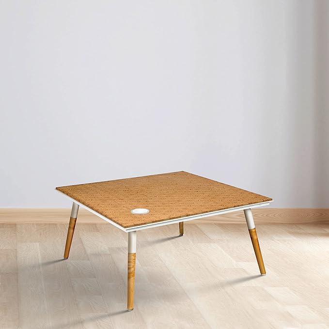 NicBex Coffee Table Wooden Coffee Table with Storage Rectangle Center Tables with Strong Legs Dining Table for Living Room, Dining Room, Office, and Bedroom,31" W, Brown+White - LeafyLoom