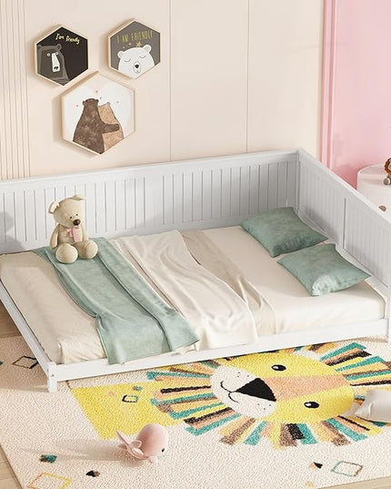 Bellemave Full Size Wood Daybed, Wood DayBed Sofa Bed Frame for Living Room & Bedroom,Solid Wood Daybed Full Size Sofa Bed Frame with Wood Slat Support,No Box Spring Needed,White - LeafyLoom