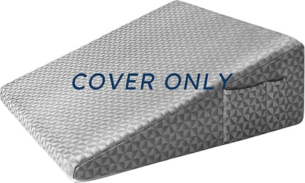 Bed Wedge Pillowcase 12" Wedge Pillow Cover Cooling and Breathable Replacement Cover Dark Grey (Wedge Pillow Cover Only) - LeafyLoom