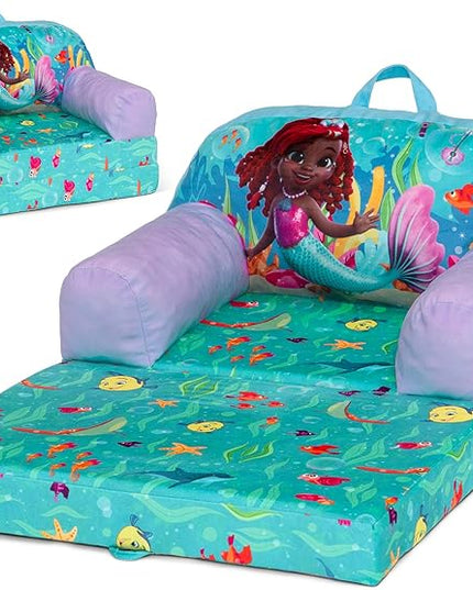 Delta Children Cozee Buddy Flip-Out Kids Chair, Disney Junior’s Ariel - LeafyLoom