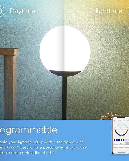 Enbrighten Bedside Decor Lamp Tabletop Wi-FI Dimmable Color Changing Music-Sync 2-Port USB-charging Station 2.4A Dorm Bedroom Home Office Living Room Compatible with Alexa 70331 Black - LeafyLoom