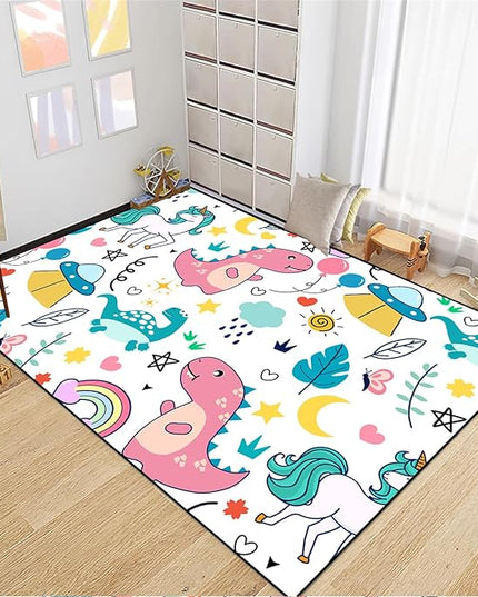 Dinosaur Rugs for Boys Bedroom - Dinosaur Room Decor for Boys Kids Area Rug Dinosaur Rug Boys Rugs for Bedroom Dinosaur Carpet Rugs Kids Play Rugs Cute Cartoon Dinosaur Decor,3'×4' - LeafyLoom
