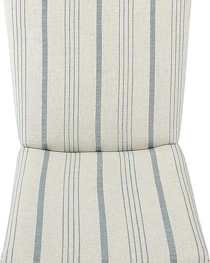 HomePop Classic Parsons Dining Chairs, Pack of 2, Dove Grey Stripe(Set of 2) - LeafyLoom