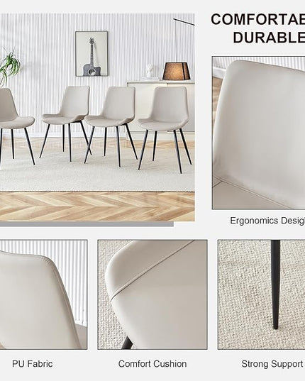 NicBex Haerin-SD-00315-LWJ Dining Chairs, 19.6"x18.5"x32.6", Light Gray - LeafyLoom