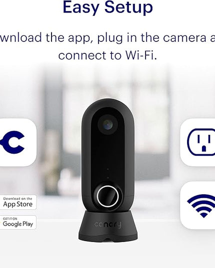 Canary Flex Indoor/Outdoor, Wire-free or Plugged-in, Weatherproof HD Security Camera - Black Canary