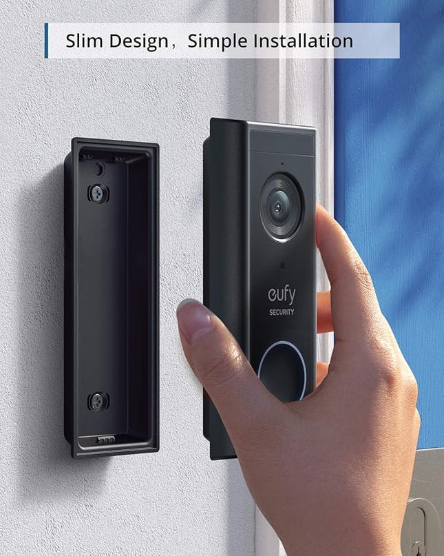 eufy Security Battery Video Doorbell C210 Kit, 1080p, No Subscription, Wi-Fi, 120-Day Battery Life, AI Detection, 2-Way Audio, Remote Monitoring eufySecurity