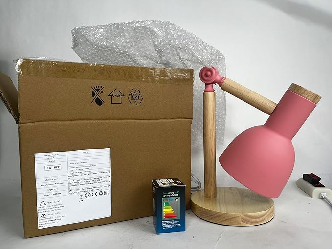 himmel Table Lamp, Adjustable Wooden Table Lamp, Children's Desk Lamp for Bedroom, Living Room, E27 Base Reading Next Lamp - LeafyLoom