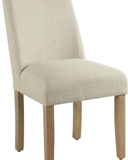 HomePop Dining Chair, Linen Cream (Single Pack) - LeafyLoom