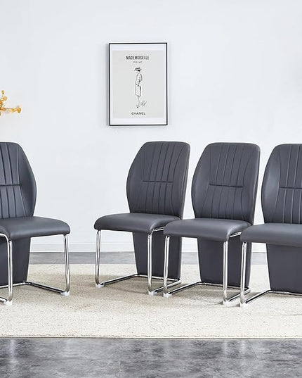NicBex Haerin-SD-00294-LWJ Dining Chairs, 17.5"x16.6"x37.6", Gray - LeafyLoom