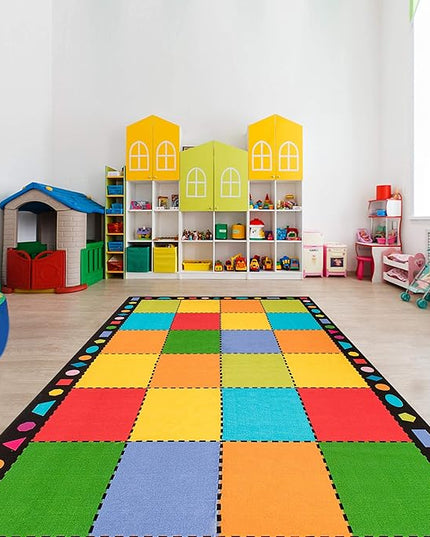 Booooom Jackson Classroom Rug, Large ClassroomSeating Rug 7'5"x13'Classroom Carpet with Non-Slip Backing, Elementary Classroom Area Rug Preschool Rug - LeafyLoom