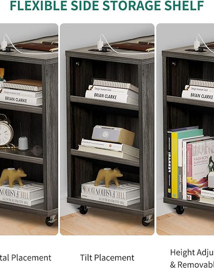 YITAHOME 3 Drawer File Cabinet with Charging Station, Home Office Furniture, Grey - LeafyLoom