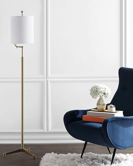 Safavieh FLL4063A Lighting Ezekiel Brass Gold 62-inch (LED Bulb Included) Floor Lamp - LeafyLoom