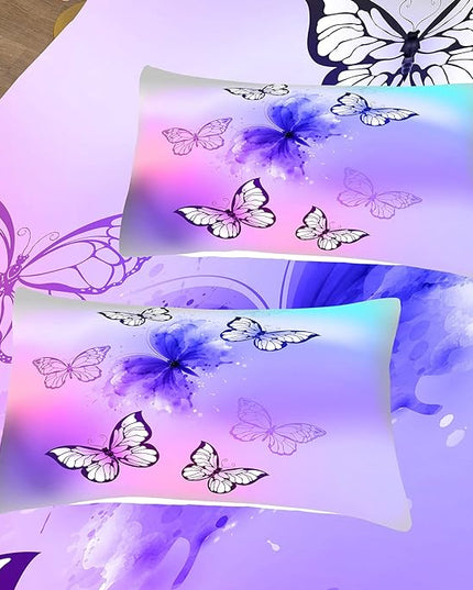 Tailor Shop Twin Bedding Sets for Girls,Pink Butterfly Comforter Set Butterfly Bedding Sets for Kids Teens,Tie Dye Butterflies Bed Set,with 1 Comforter and 2 Matching Pillowcase… - LeafyLoom