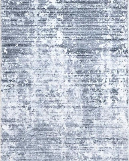 nuLOOM Alva Faded Abstract Machine Washable Ultra Thin Runner Rug, 2' 6" x 8', Light Grey - LeafyLoom