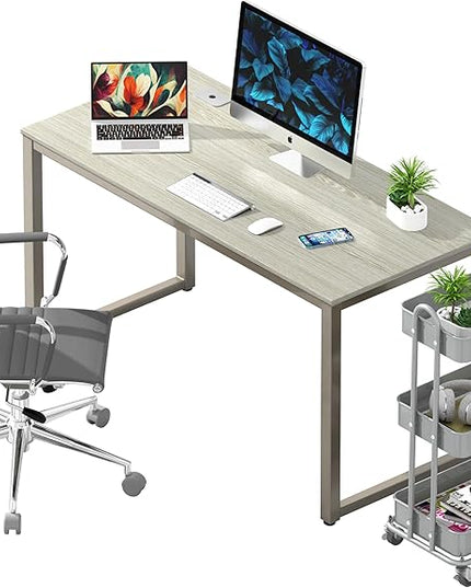 SHW 48" Home Office Computer Desk, Maple - LeafyLoom